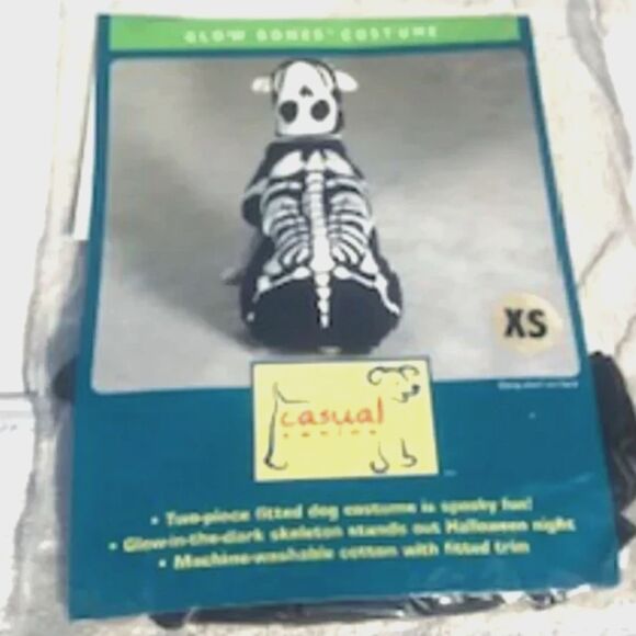 Doggie Halloween Costume . Size: Extra Small . "Skeleton" . Casual Canines . New - Picture 1 of 4